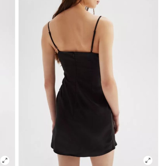 Urban Outfitters Mallory Silk Cowl Neck Slip Dress - Picture 2 of 2